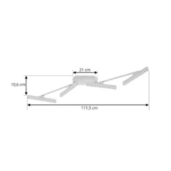 Lindby LED-Strahler Eldrin, weiß, 4-flg., Lichtpunkte