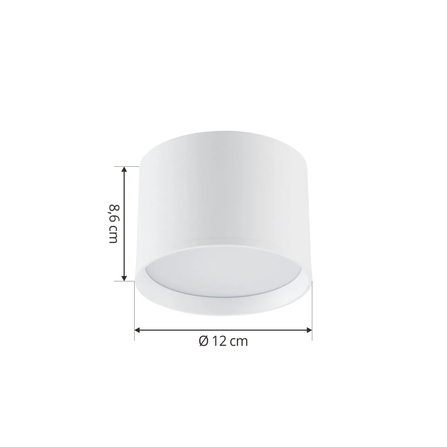 Lindby LED-Strahler Nivoria, Ø 12 cm, 15 W, weiß, Metall