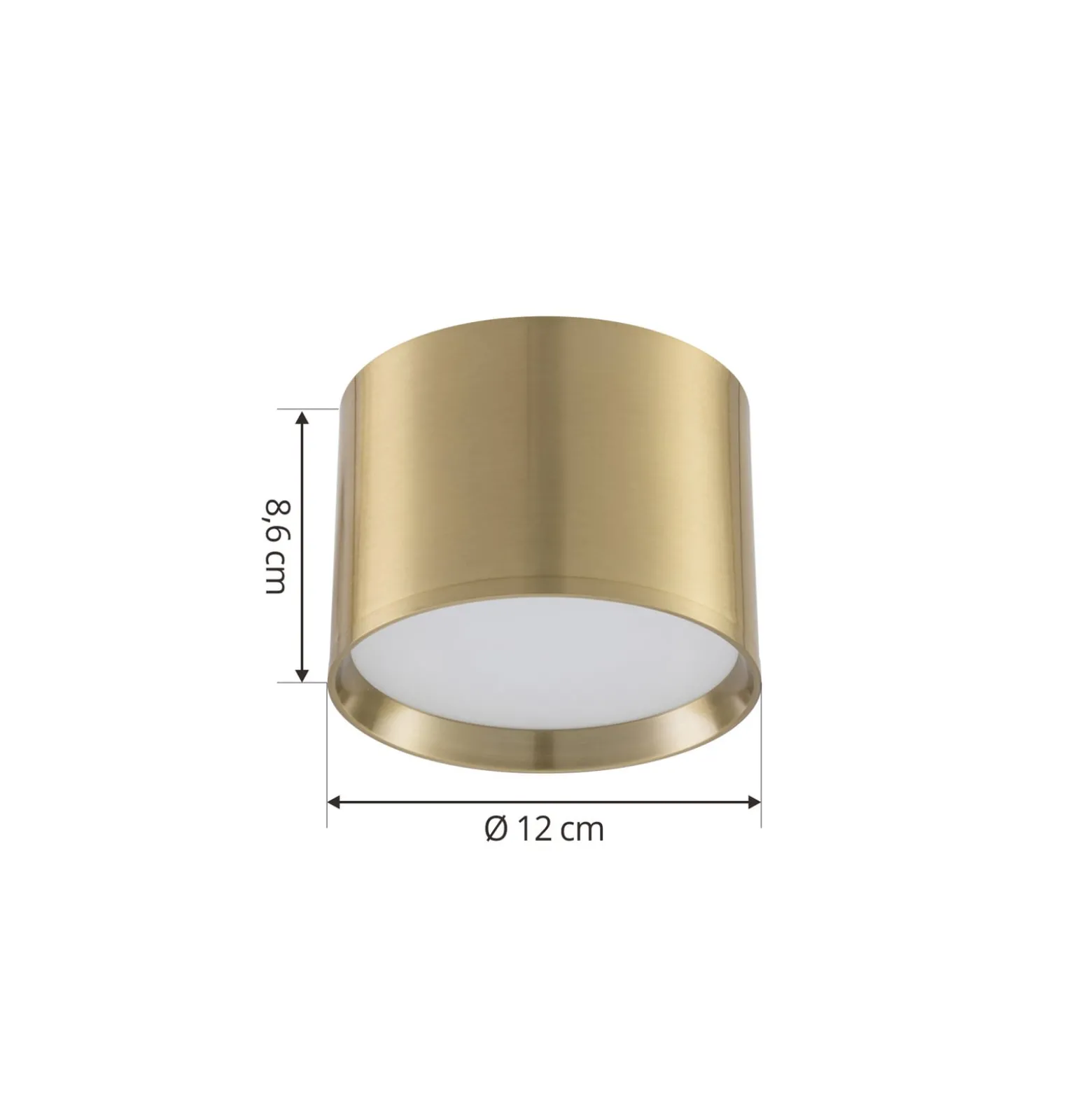 Lindby LED-Strahler Nivoria, Ø 12 cm, goldfarben, Metall