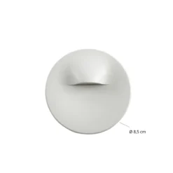 Lindby LED-Wandeinbaulampe Alune, weiß, rund, Ø 8 cm, IP65