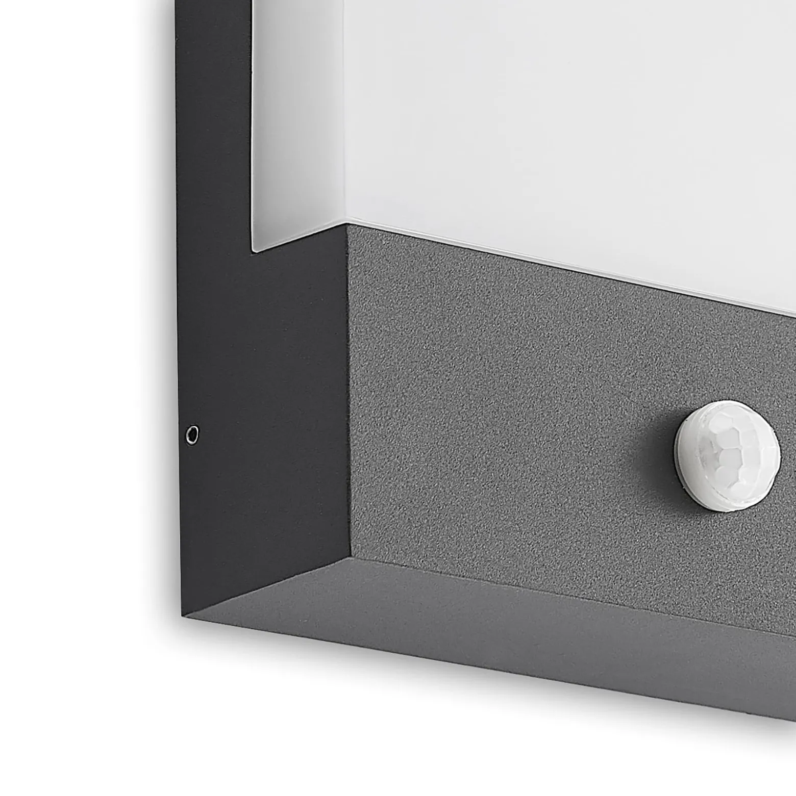 Lindby LED-Wandleuchte Vanira, anthrazit, Alu, Sensor, IP54
