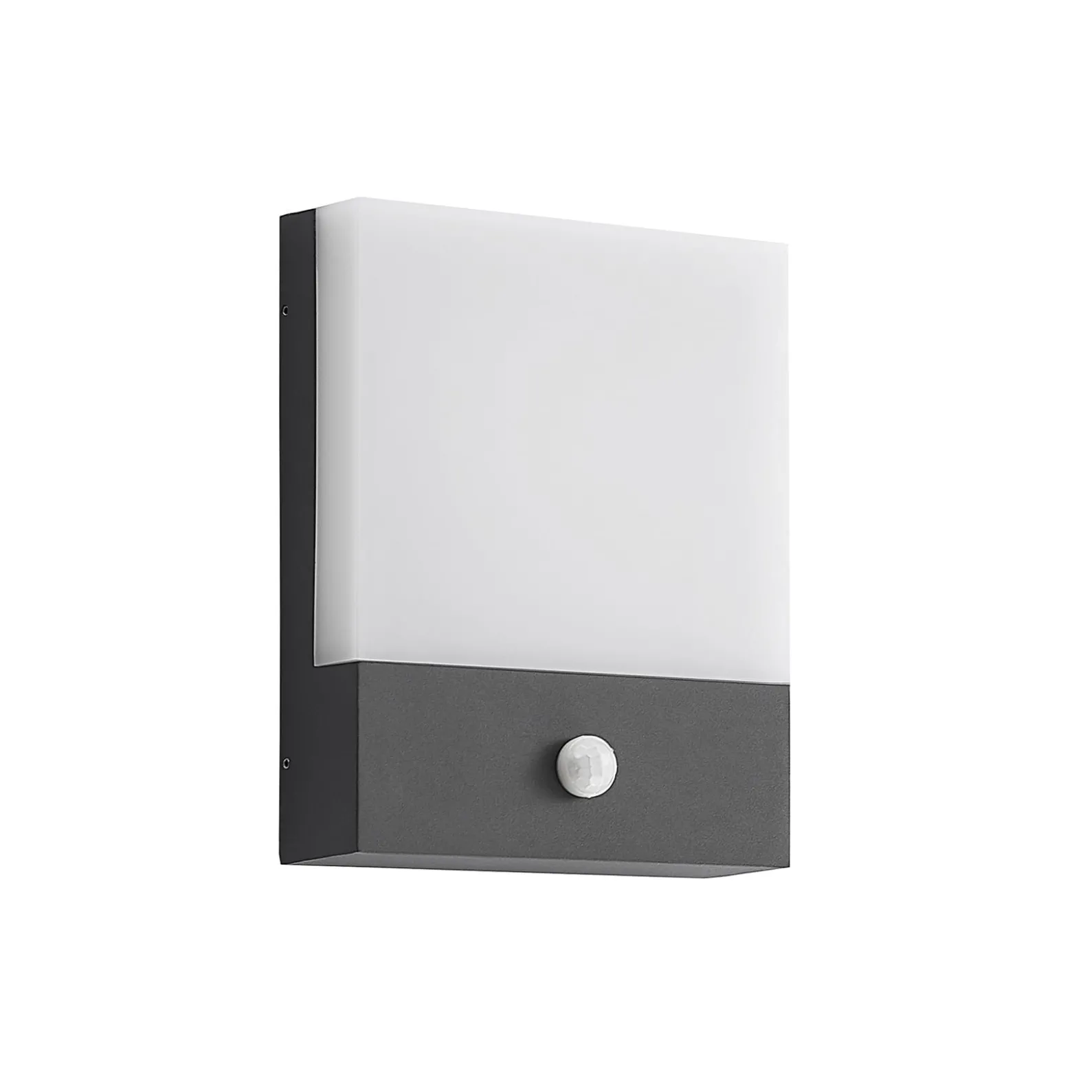 Lindby LED-Wandleuchte Vanira, anthrazit, Alu, Sensor, IP54