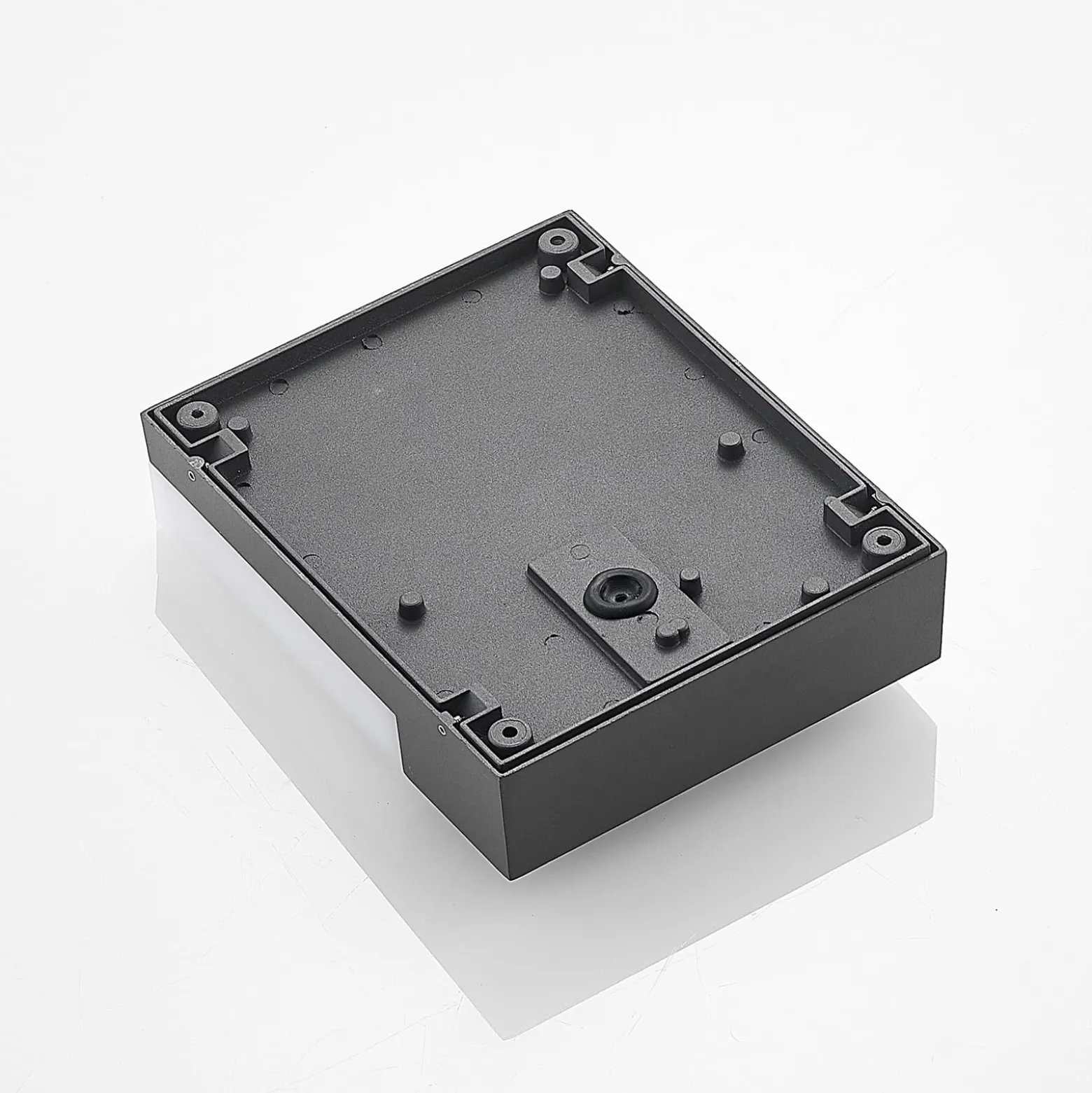 Lindby LED-Wandleuchte Vanira, anthrazit, Alu, Sensor, IP54