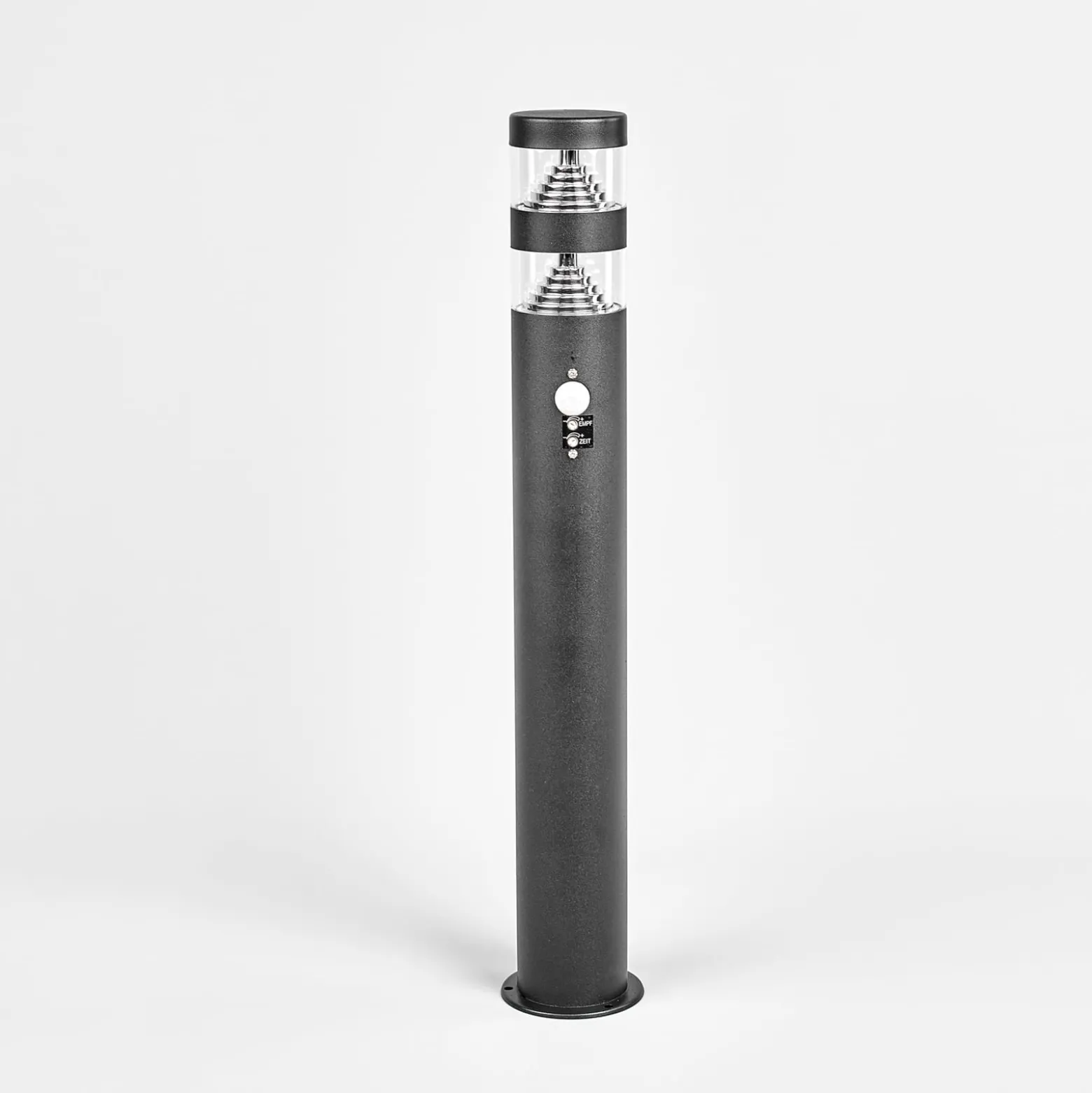 Lindby LED-Wegelampe Lanea, 60 cm, schwarz, Sensor, IP44