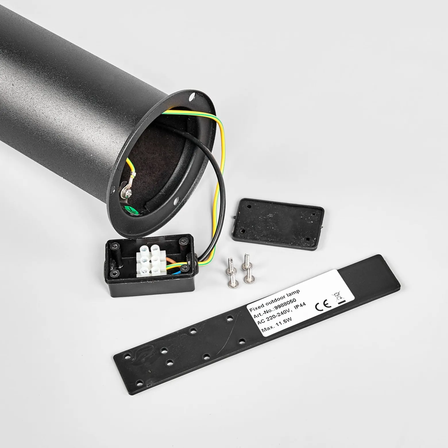 Lindby LED-Wegelampe Lanea, 60 cm, schwarz, Sensor, IP44