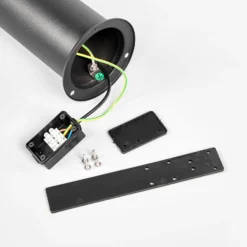 Lindby LED-Wegelampe Lanea, 60 cm, schwarz, Edelstahl, IP44