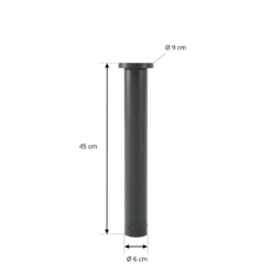 Lindby LED-Wegeleuchte Cirel, Höhe 45 cm, schwarz, IP65