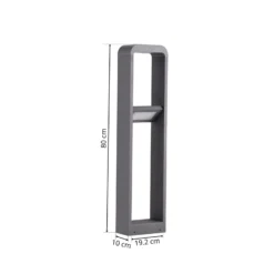 Lindby LED-Wegeleuchte Darko, 80 cm, grau, Metall, IP54