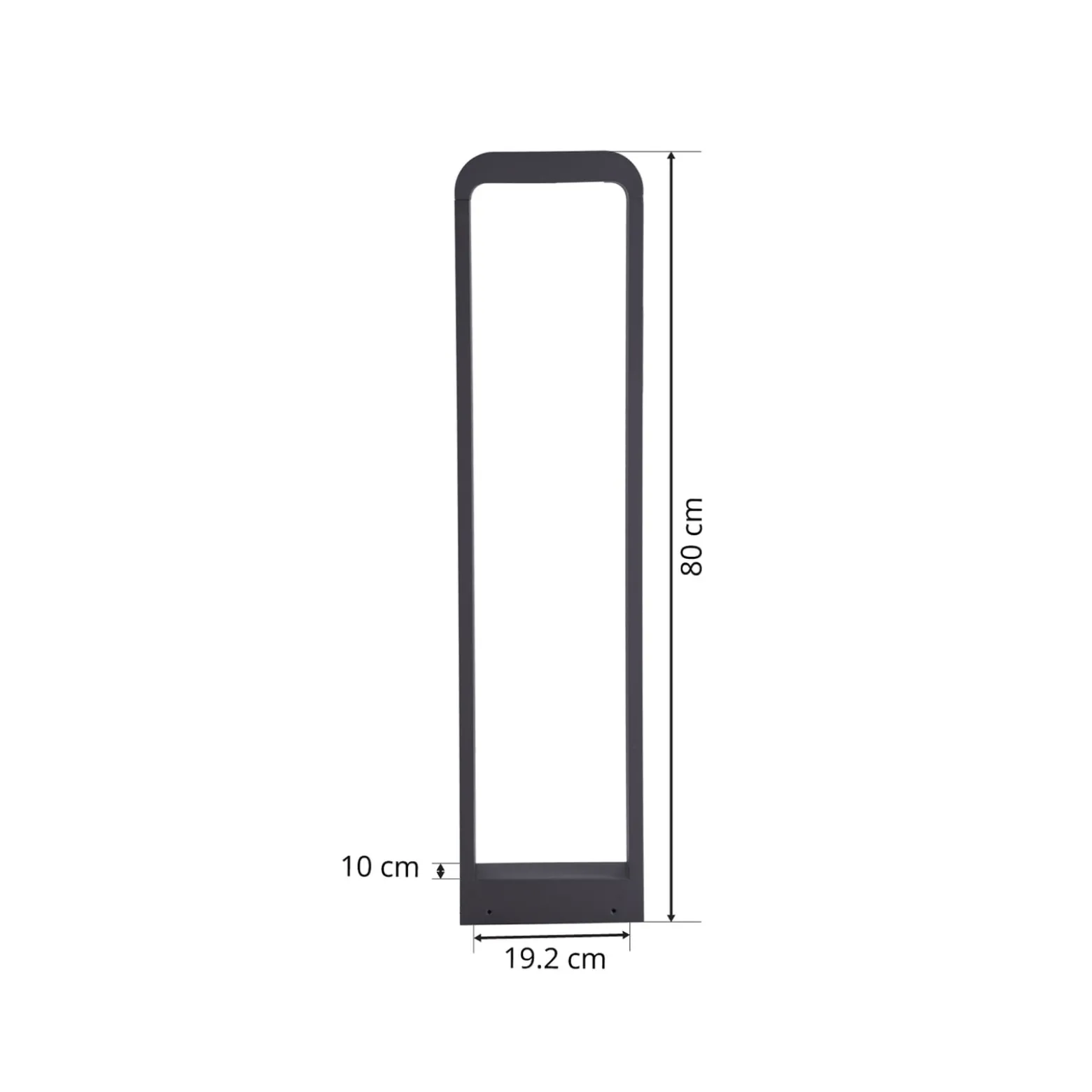 Lindby LED-Wegeleuchte Emima, 80 cm, anthrazit, Aluminium