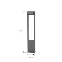Lindby LED-Wegeleuchte Meloni, anthrazit, 65cm, IP65 drehbar