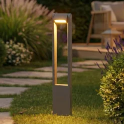 Lindby LED-Wegeleuchte Meloni, anthrazit, 65cm, IP65 drehbar