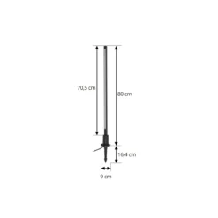 Lindby LED-Wegeleuchte Neano, 80 cm, schwarz, Metall, IP65