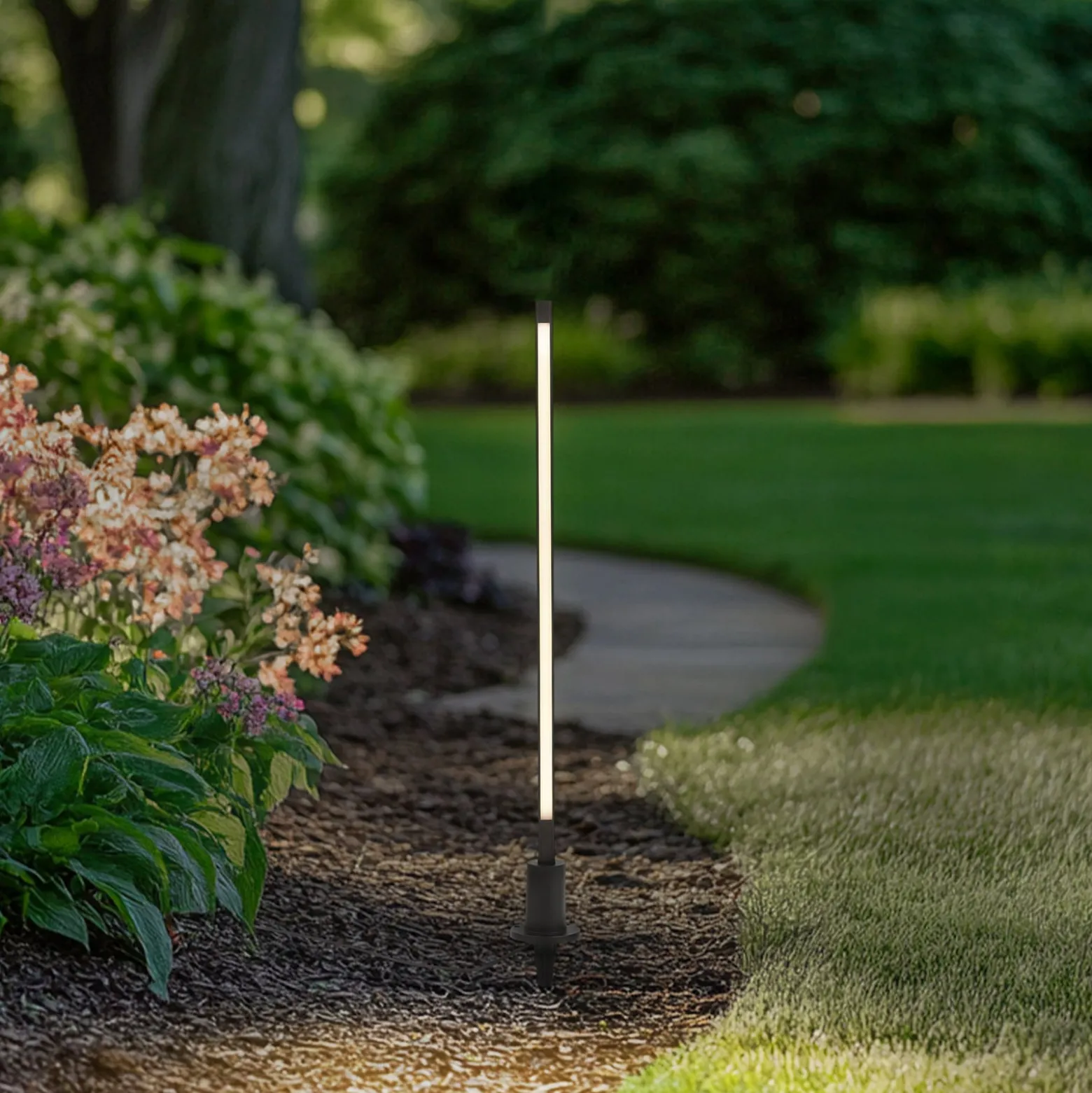 Lindby LED-Wegeleuchte Neano, 80 cm, schwarz, Metall, IP65