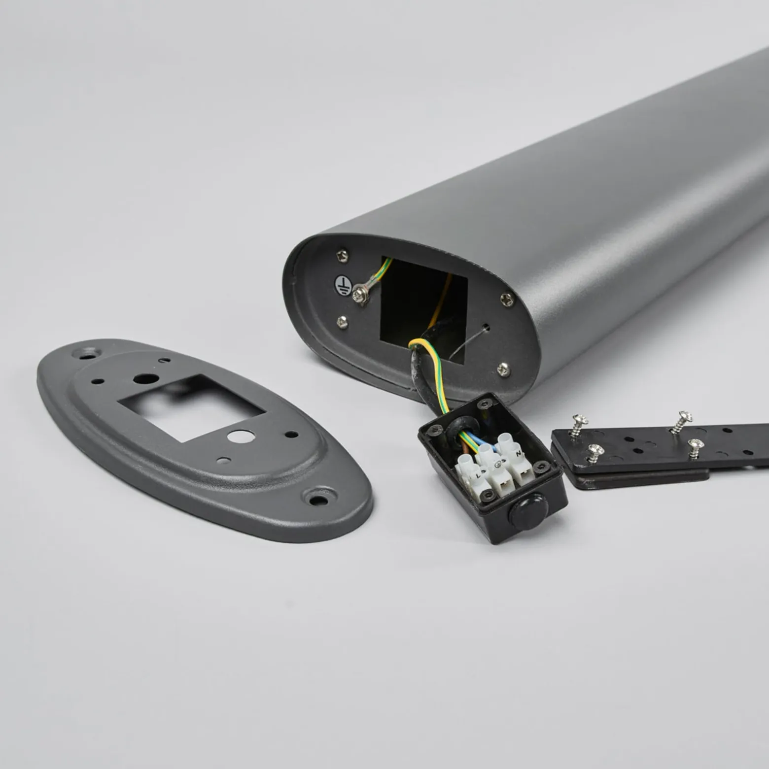 Lindby LED-Wegeleuchte Obri, 80 cm, anthrazit, Sensor