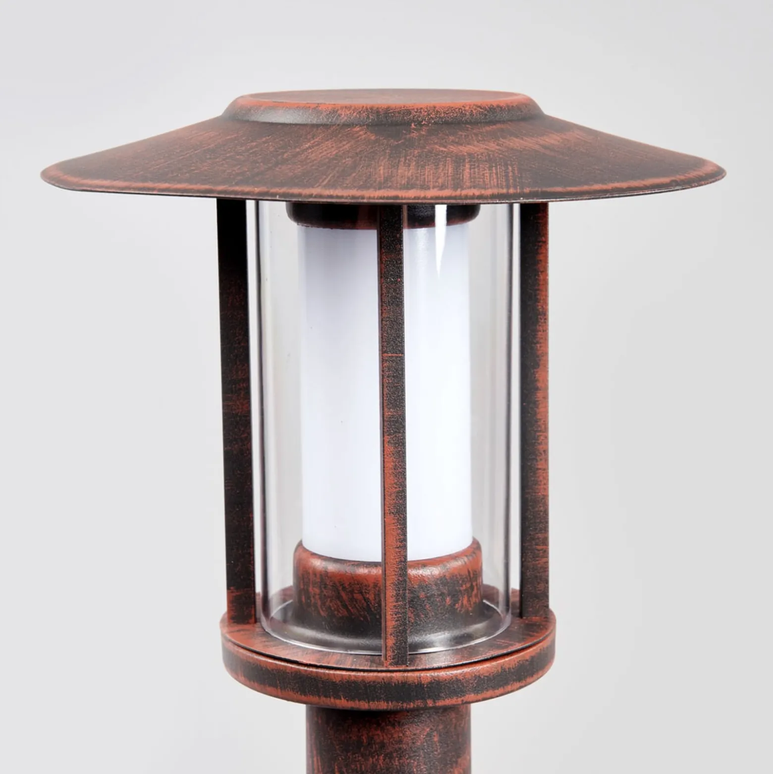 Lindby LED-Wegeleuchte Pavlos, 76 cm, rostfarben, Edelstahl
