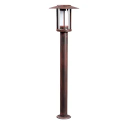 Lindby LED-Wegeleuchte Pavlos, 76 cm, rostfarben, Edelstahl