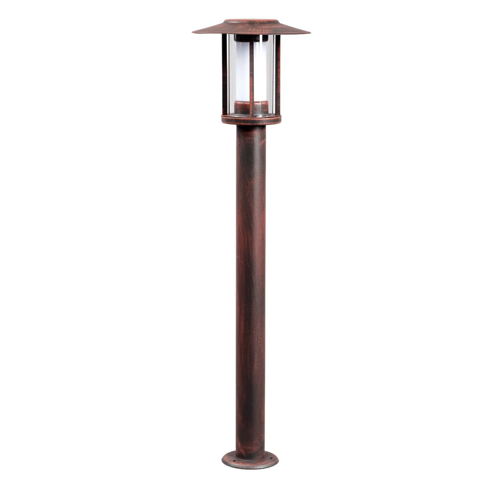Lindby LED-Wegeleuchte Pavlos, 76 cm, rostfarben, Edelstahl