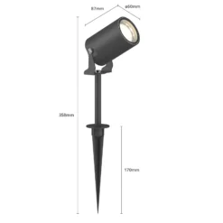 Lindby Lobelia Erdspießstrahler, GU10, IP65, verstellbar