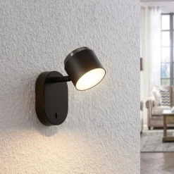Lindby Marrie LED-Spot mit Schalter, schwarz