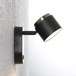 Lindby Marrie LED-Spot mit Schalter, schwarz