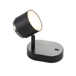 Lindby Marrie LED-Spot mit Schalter, schwarz
