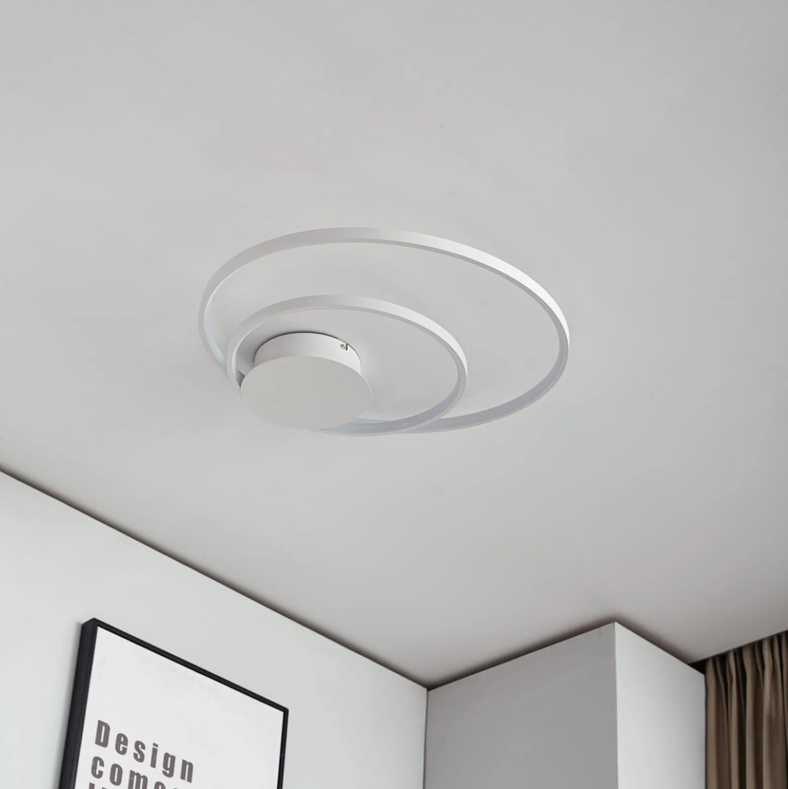 Lindby Nerwin LED-Deckenleuchte, rund, weiß