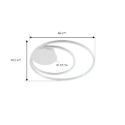 Lindby Nerwin LED-Deckenleuchte, rund, weiß