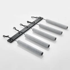 Lindby Pendellampe Concretto, 100 cm, grau, 5-flg., Beton