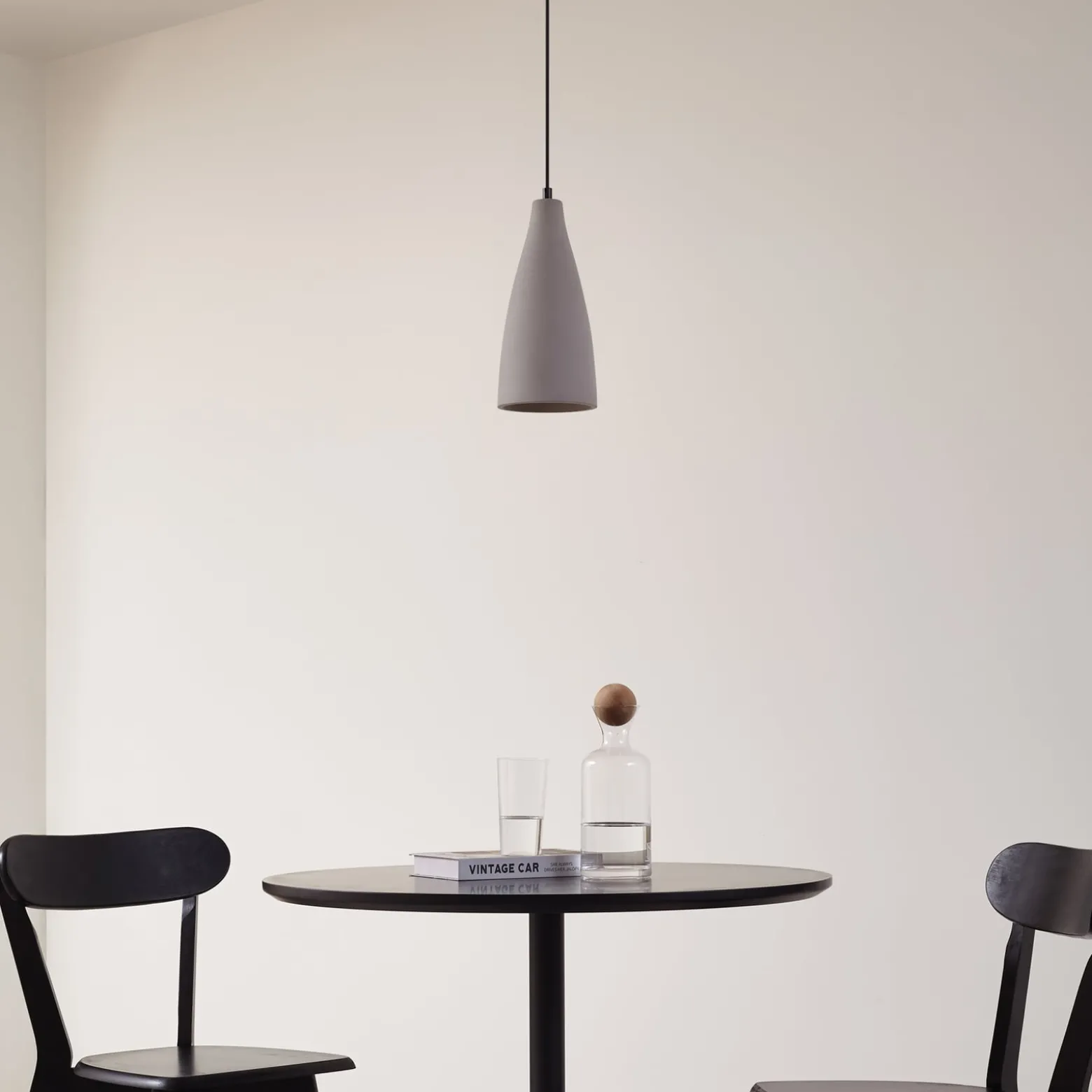 Lindby Pendellampe Sanne, grau, Beton, Ø 15 cm, E27