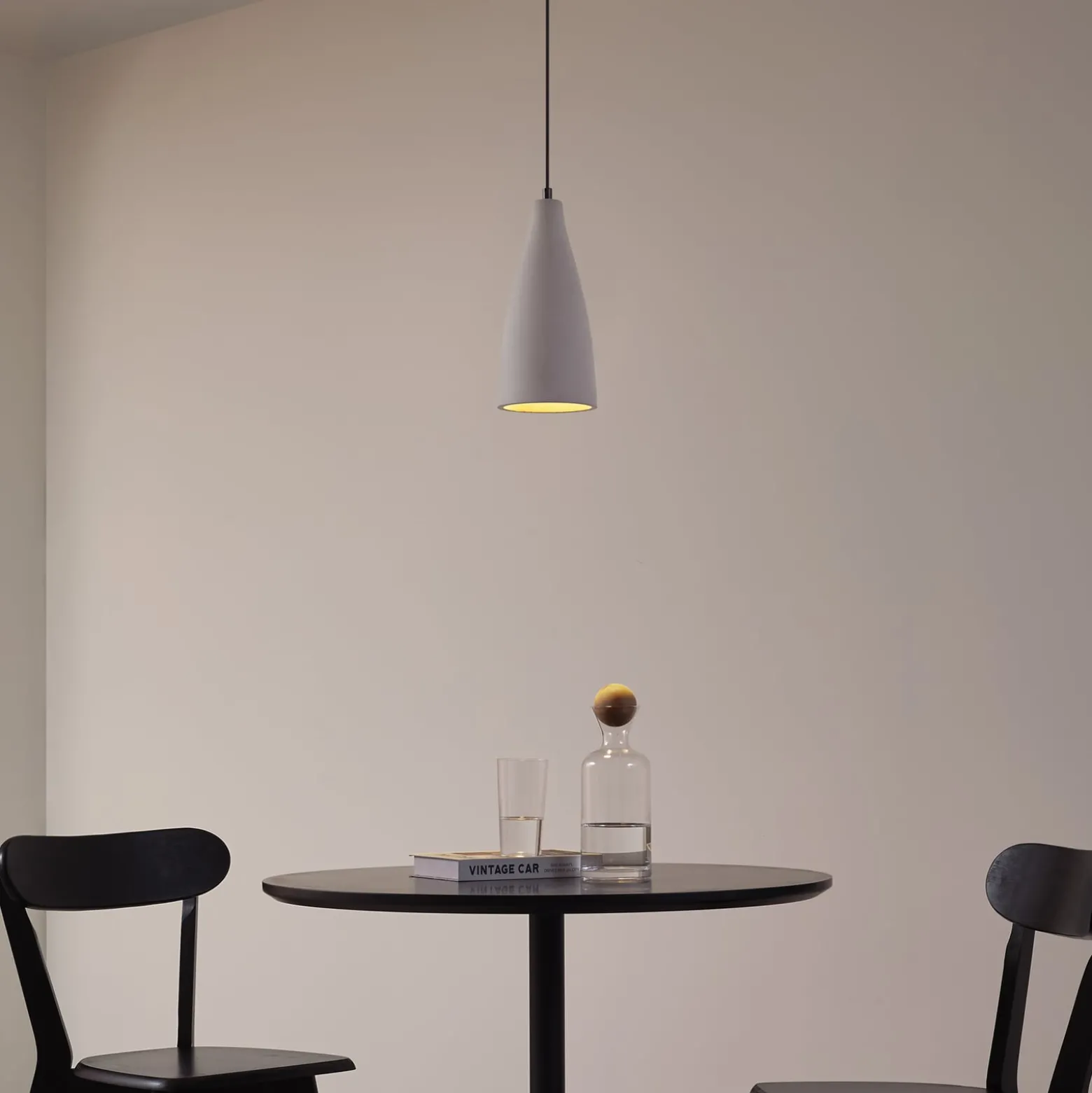 Lindby Pendellampe Sanne, grau, Beton, Ø 15 cm, E27