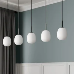 Lindby Pendelleuchte Etiena, 116 cm, 5-flammig, Glas, G9