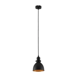 Lindby Pendelleuchte Jasminka, schwarz/gold, Metall, 1-flg.