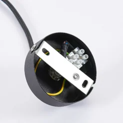 Lindby Pendelleuchte Jasminka, schwarz/gold, Metall, 1-flg.