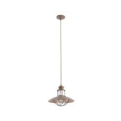 Lindby Pendelleuchte Louisanne, braun, Metall, Ø 35 cm