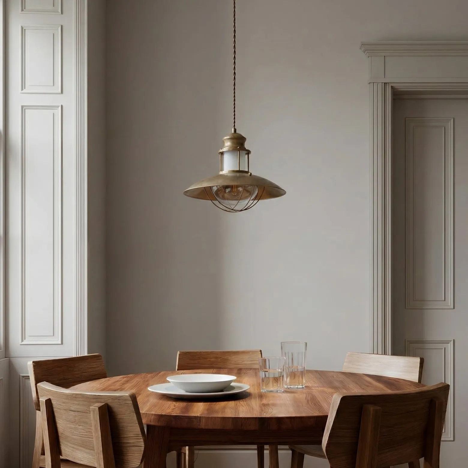 Lindby Pendelleuchte Louisanne, braun, Metall, Ø 35 cm