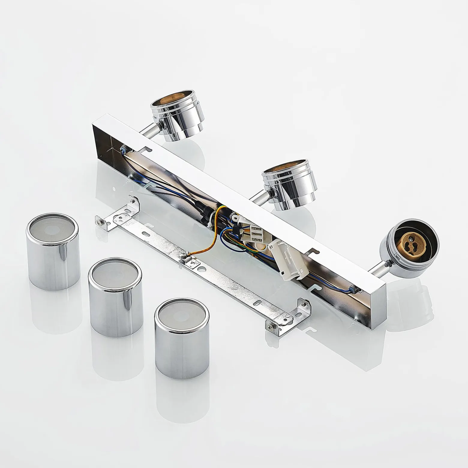 Lindby Remilan Deckenstrahler, chrom, lang