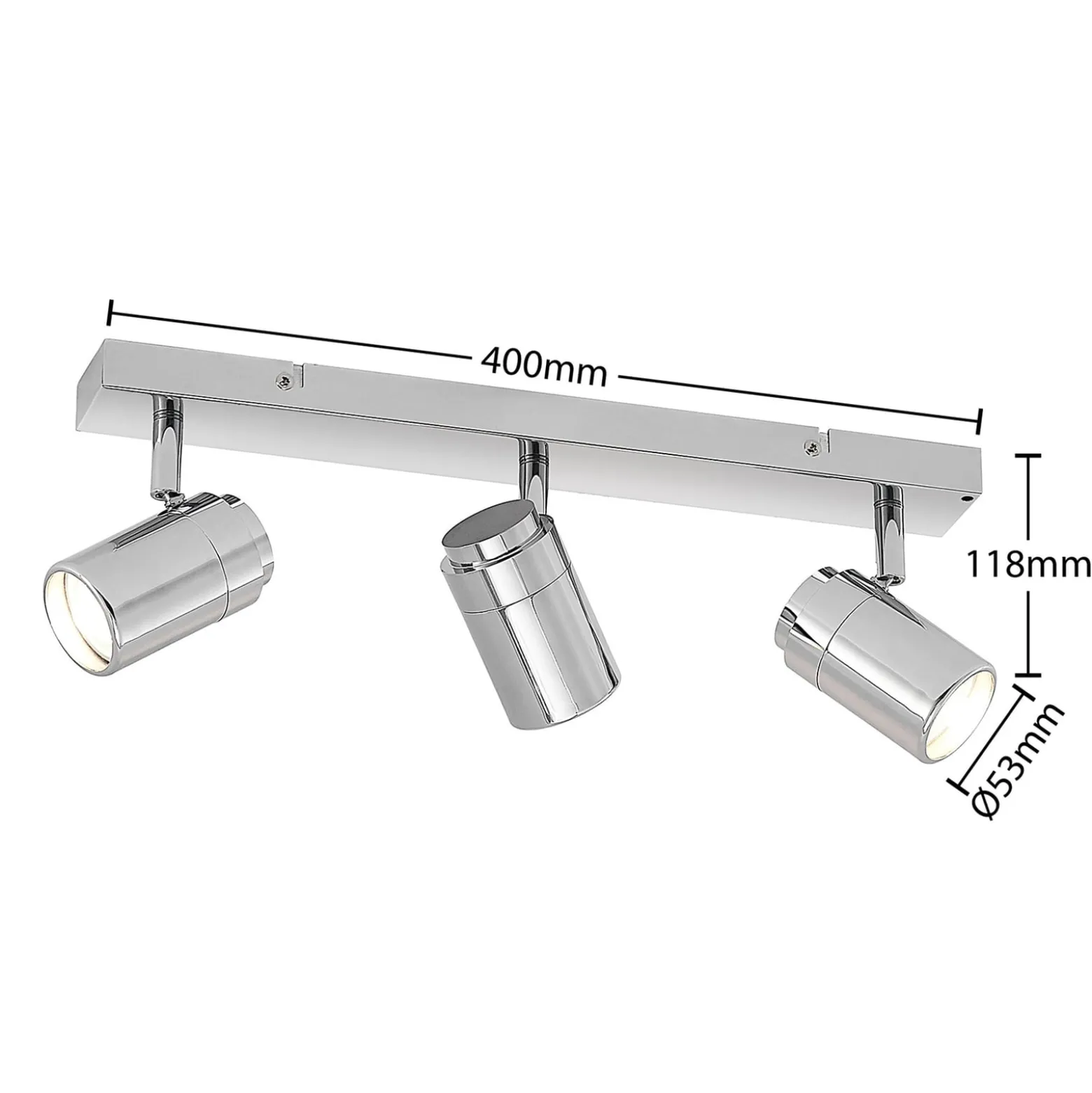 Lindby Remilan Deckenstrahler, chrom, lang