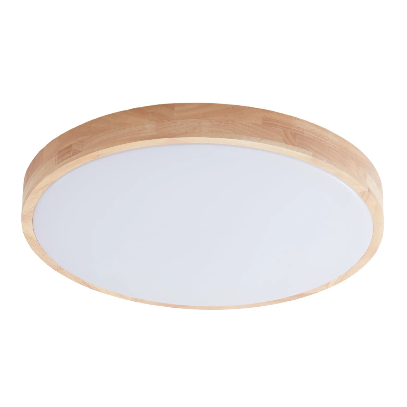 Lindby Smart LED-Deckenleuchte Innes Holz Ø39cm RGB CCT Tuya