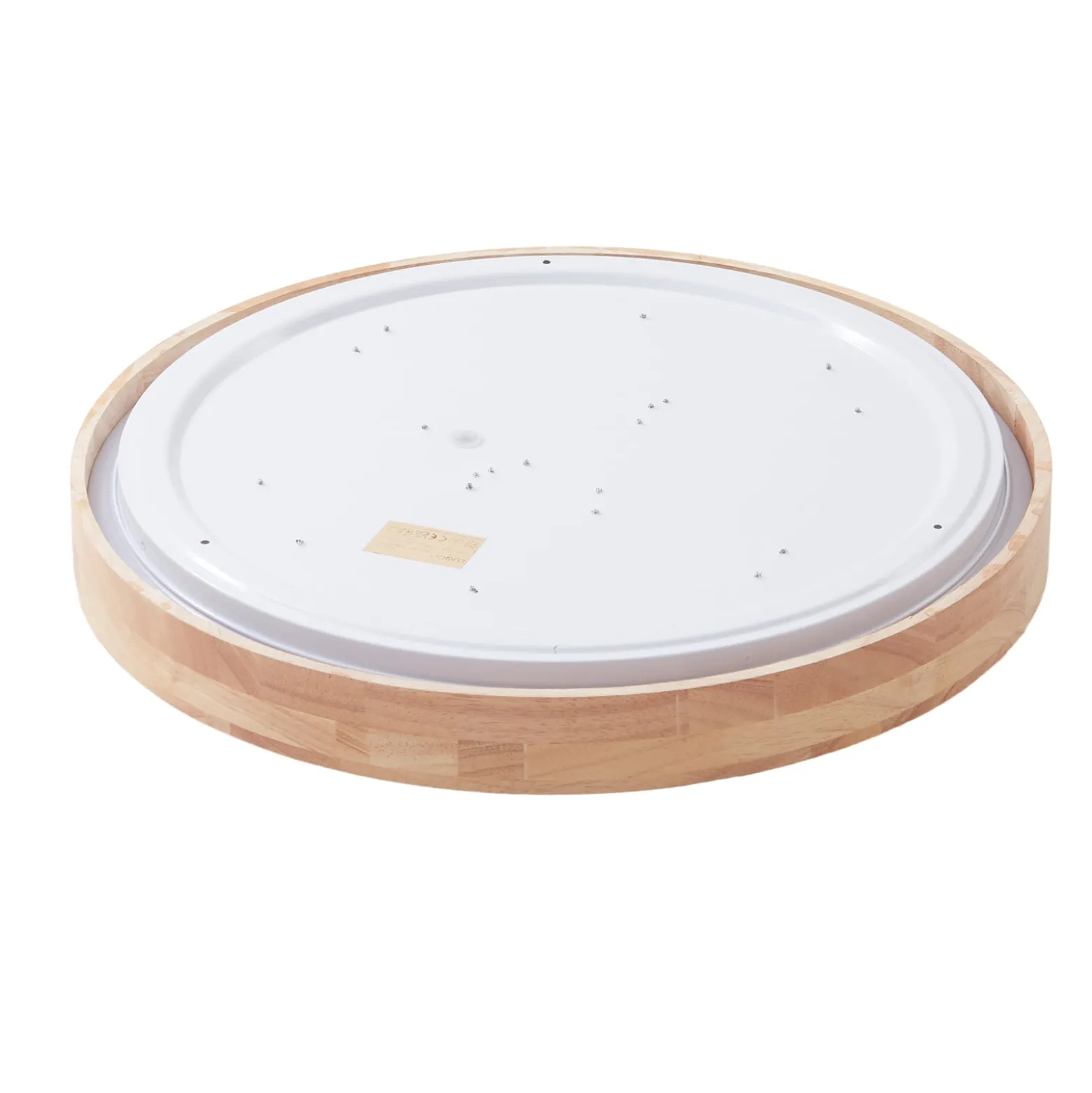 Lindby Smart LED-Deckenleuchte Innes Holz Ø39cm RGB CCT Tuya