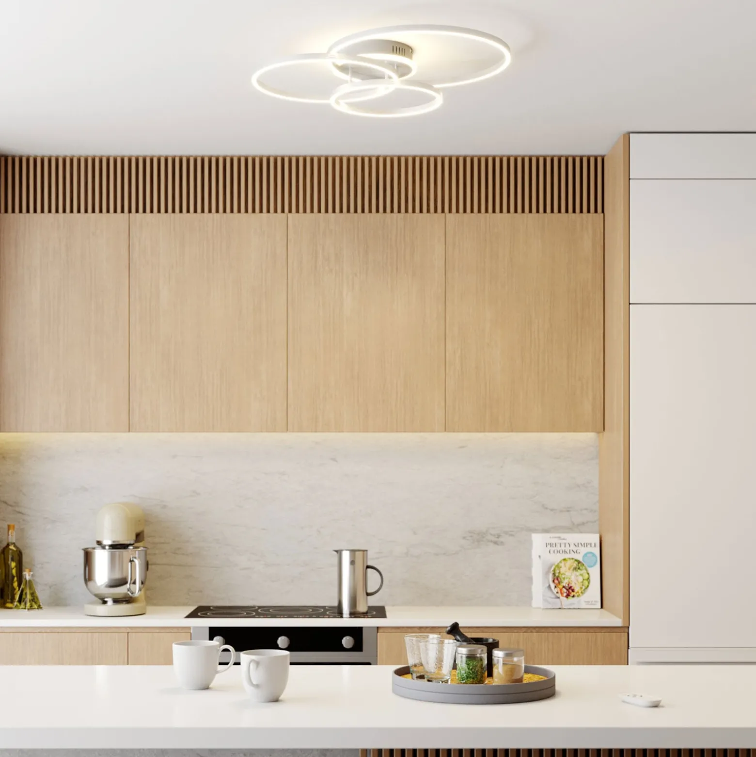 Lindby Smart LED-Deckenleuchte Tula, Fernbedienung, Tuya CCT