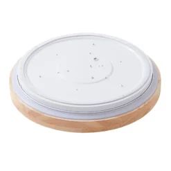 Lindby Smart LED-Deckenleuchte Mirren Holz Ø39,5cm CCT Tuya