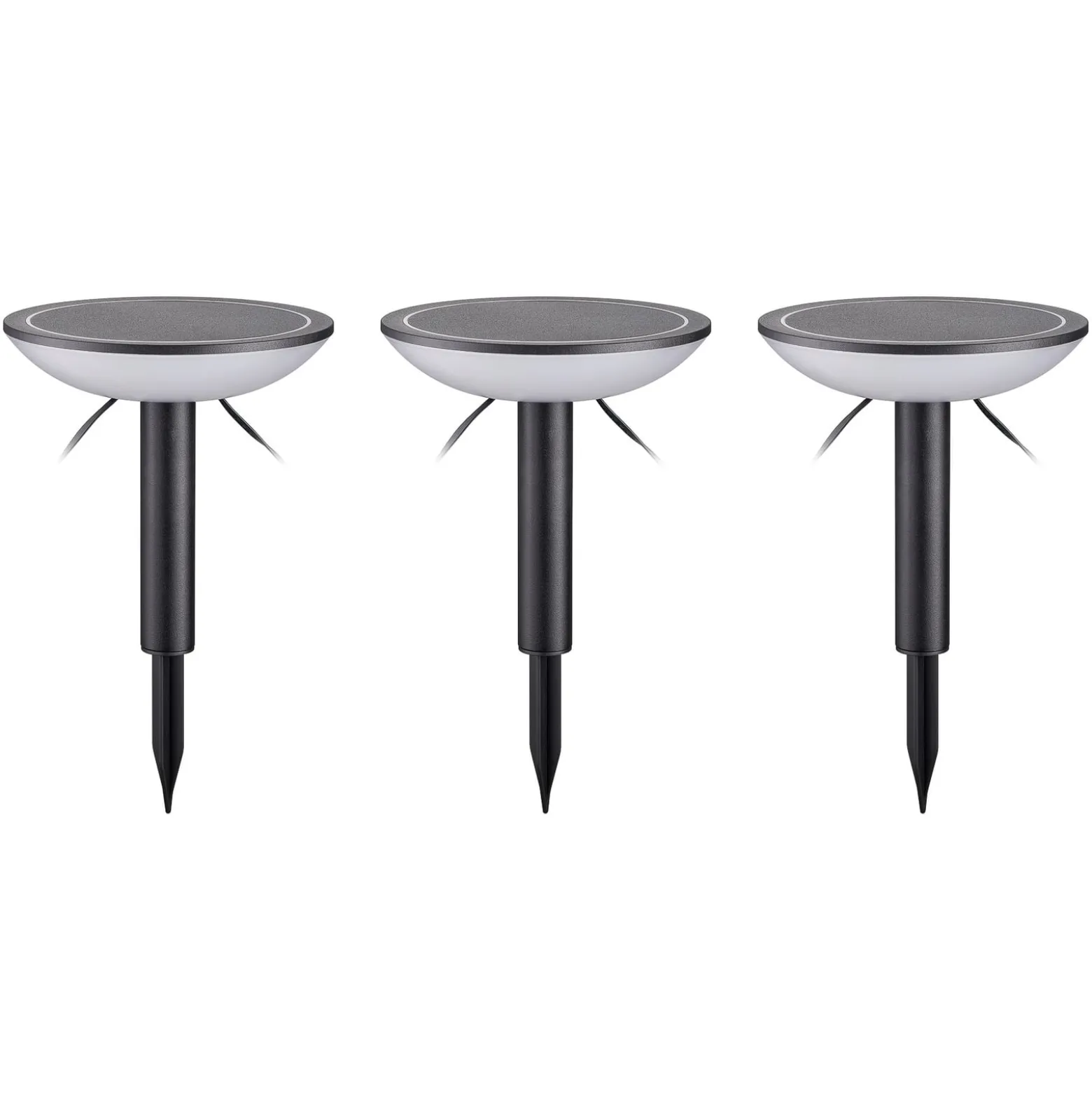Lindby Smart LED-Erdspießleuchte Thalas, CCT ,RGB, Tuya, 3er