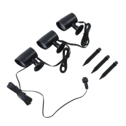 Lindby Smart LED-Erdspießstrahler Nycta, RGB, Tuya, 3er-Set