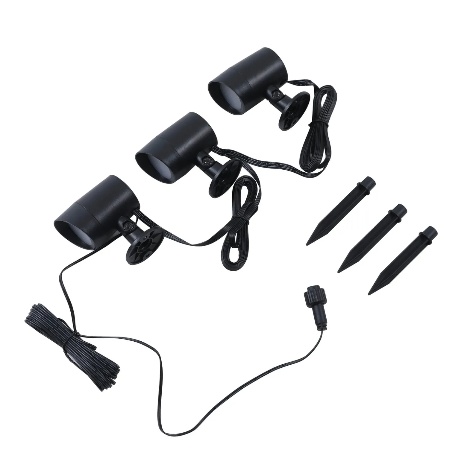 Lindby Smart LED-Erdspießstrahler Nycta, RGB, Tuya, 3er-Set