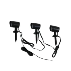 Lindby Smart LED-Erdspießstrahler Nycta, RGB, Tuya, 3er-Set