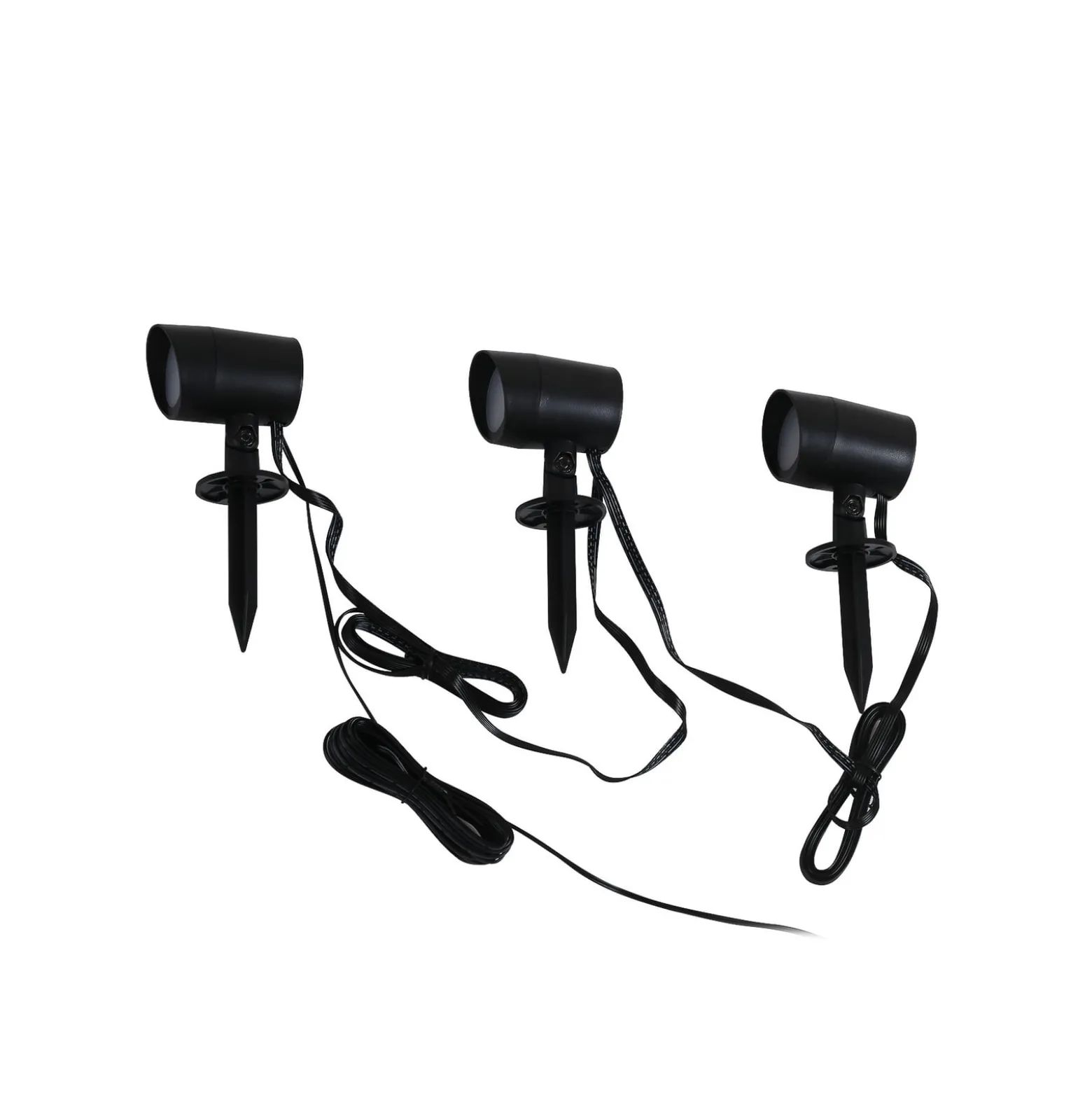 Lindby Smart LED-Erdspießstrahler Nycta, RGB, Tuya, 3er-Set