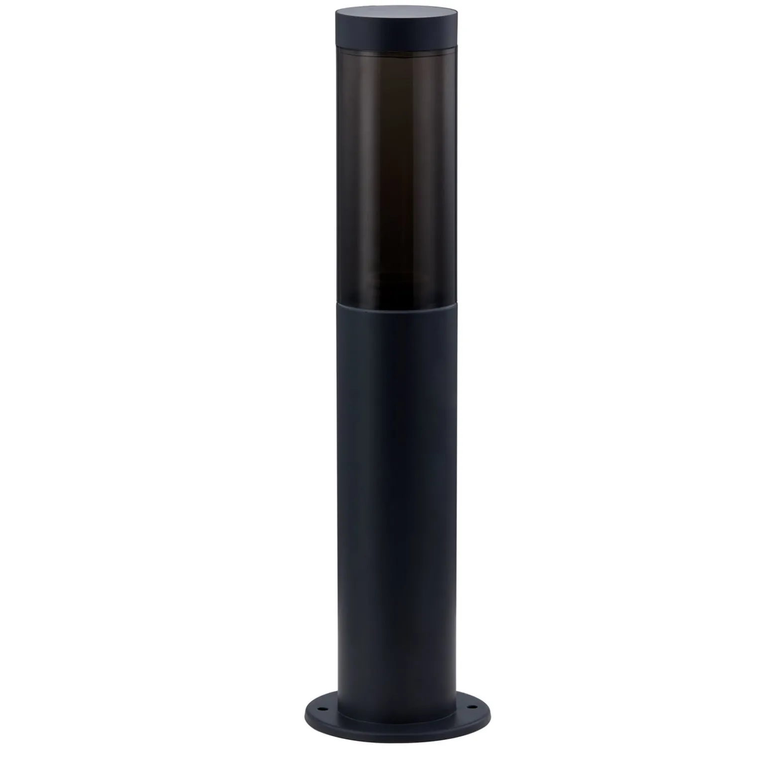 Lindby Sockellampe Statius, anthrazit/klar, Eisen, 45 cm