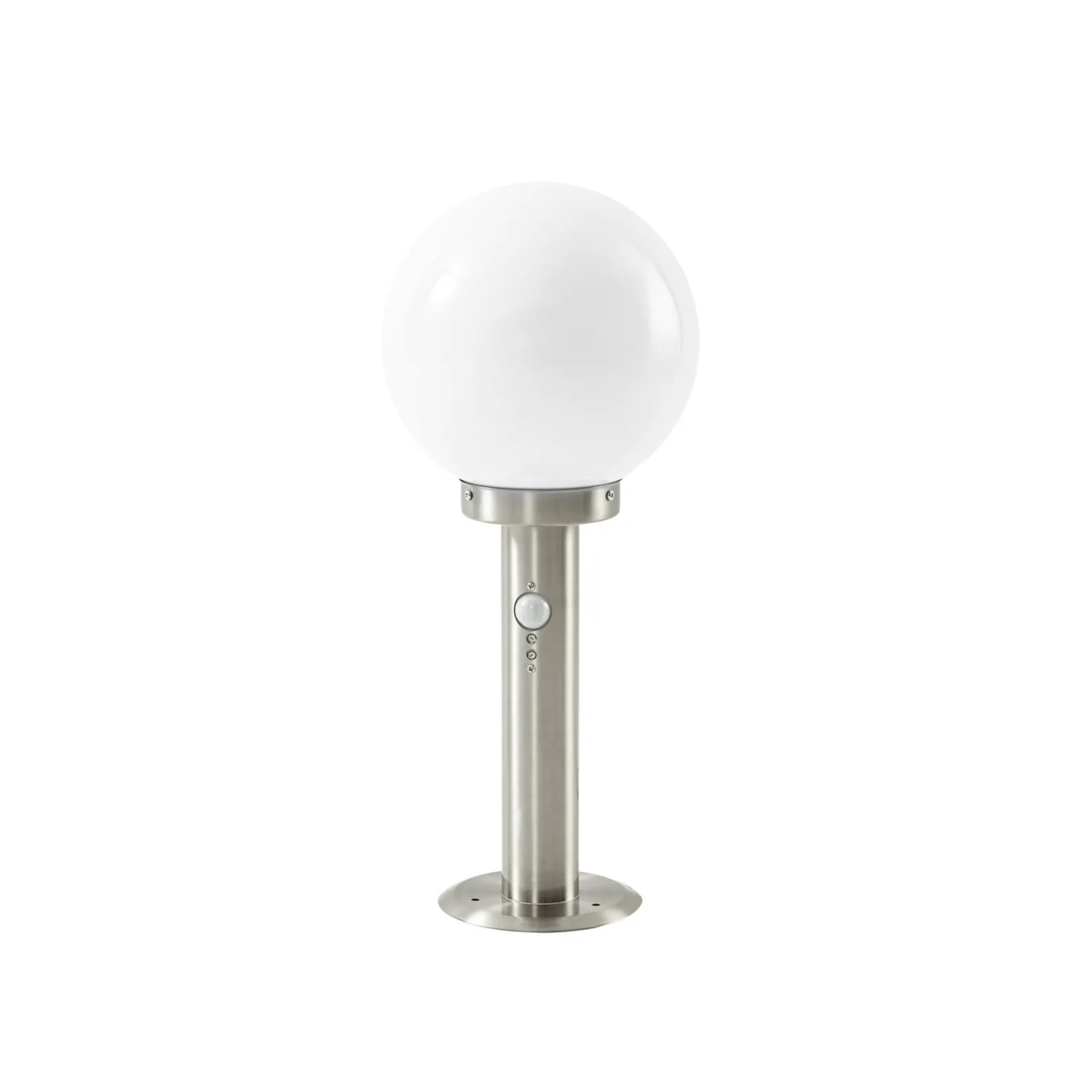 Lindby Sockellampe Vedran, 45 cm, Edelstahl, Sensor