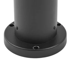 Lindby Sockelleuchte Dangan, schwarz/klar 60cm, Glas, Sensor