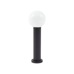 Lindby Sockelleuchte Dangan, schwarz/weiß, Höhe 60 cm, Glas